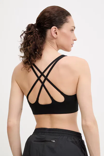 Спортивный бюстгальтер без застежки Adidas by Stella McCartney, черный — фото 3