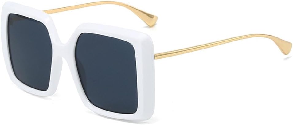 

Солнцезащитные очки большого размера 2027 года с двухцветным градиентом для женщин, модные солнцезащитные очки UV400 для мужчин в стиле панк, белые и черные MTZJH, One Color