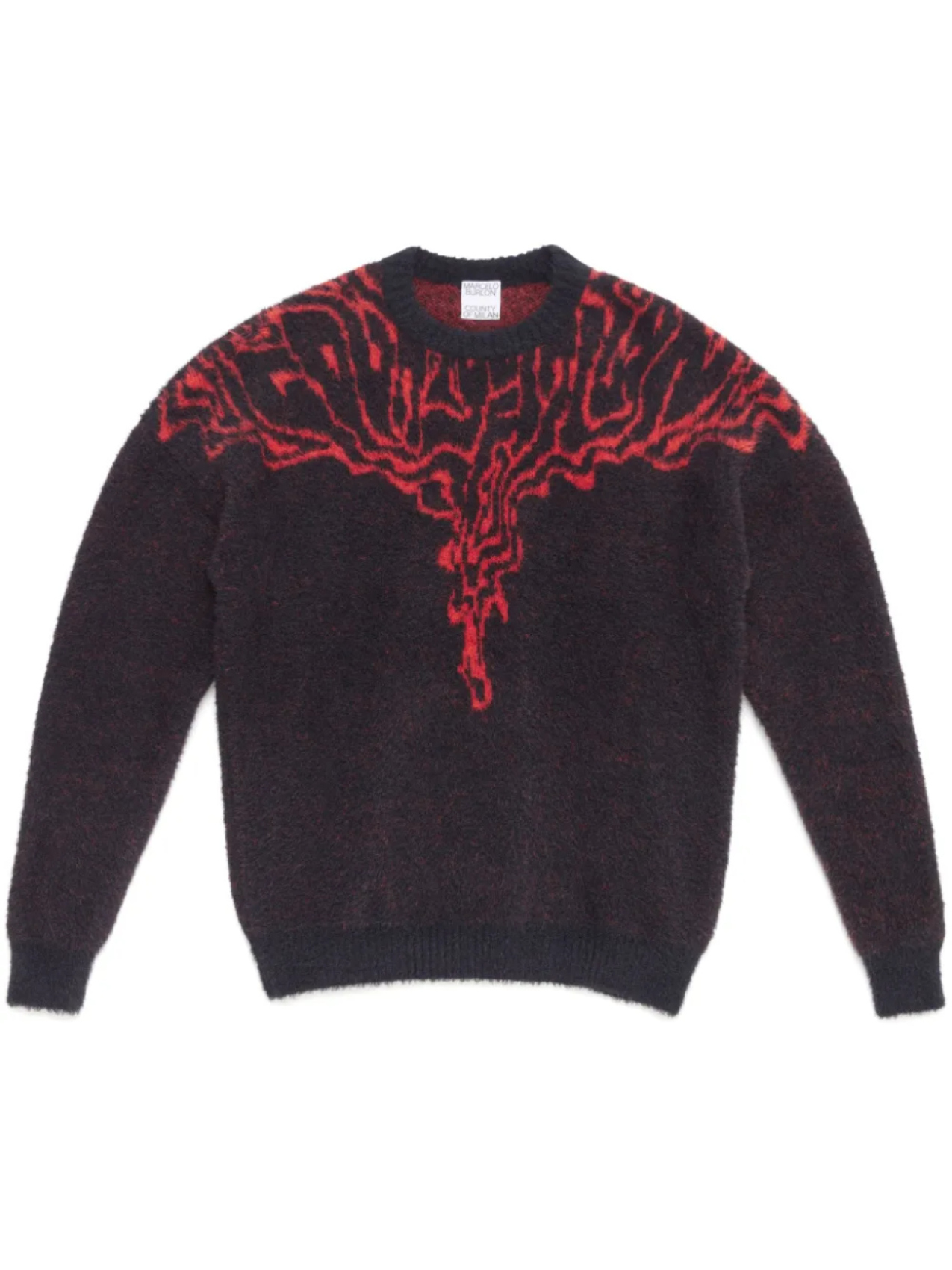 

Marcelo Burlon County of Milan джемпер Fluid Wings вязки интарсия, черный