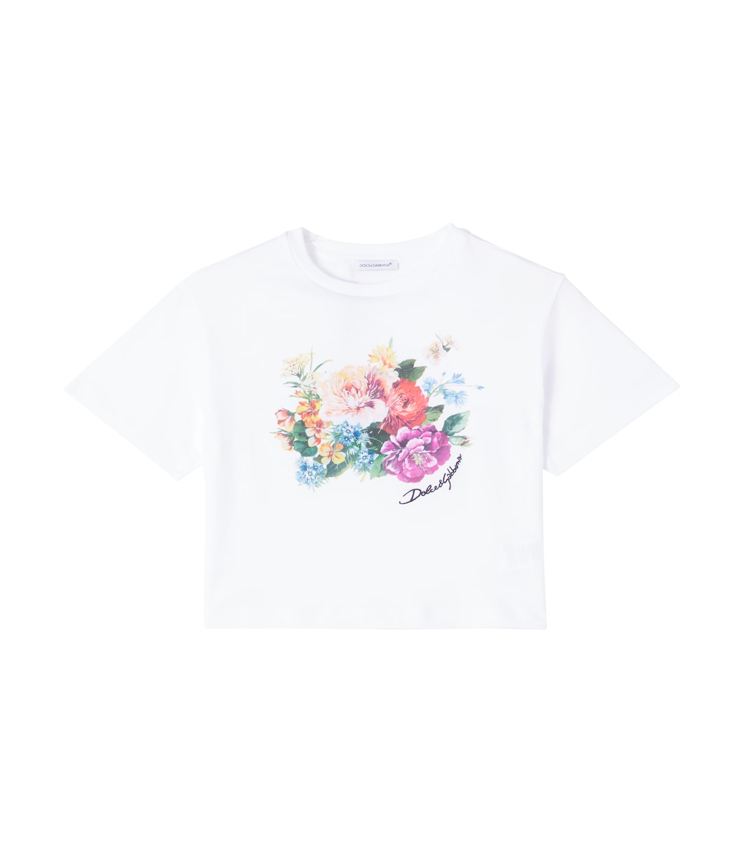 

Футболка из хлопкового джерси с принтом Dolce&Gabbana Kids, BIanco Ottico