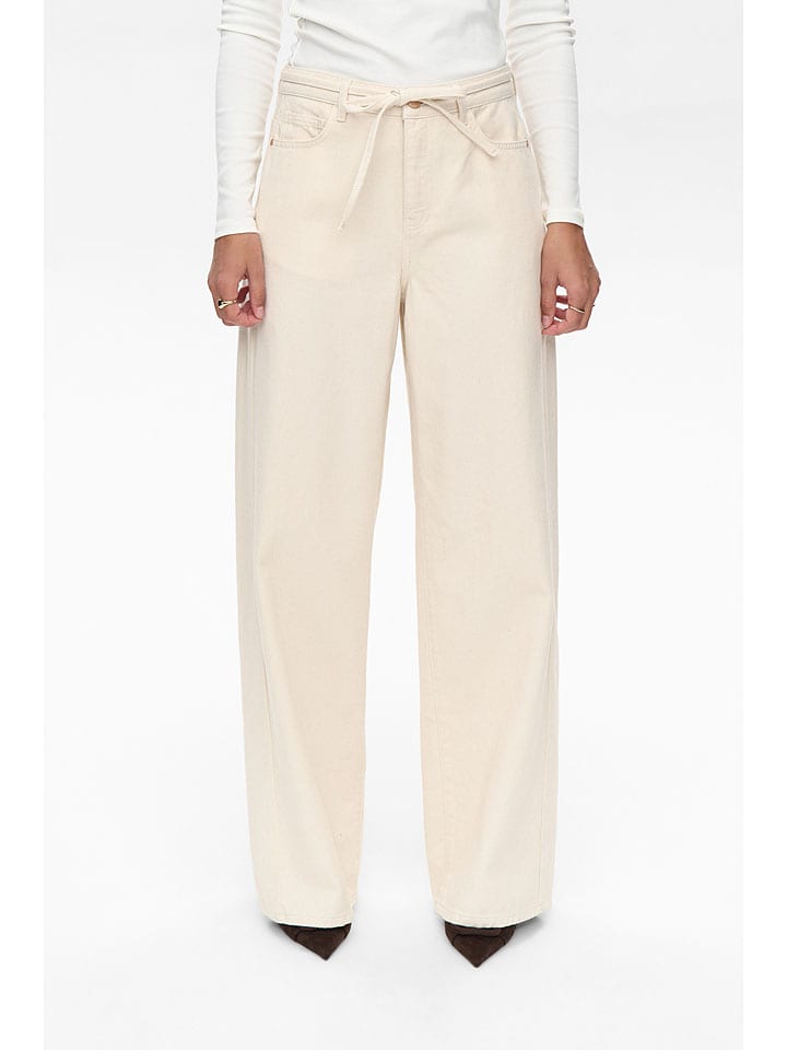 

NÜMPH Джинсы "Бруклин" - удобный крой - кремового цвета