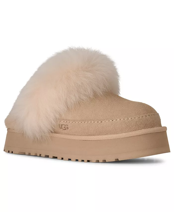 Женские тапочки UGG Disquette Chalet с круглым носком Ugg, загар/бежевый