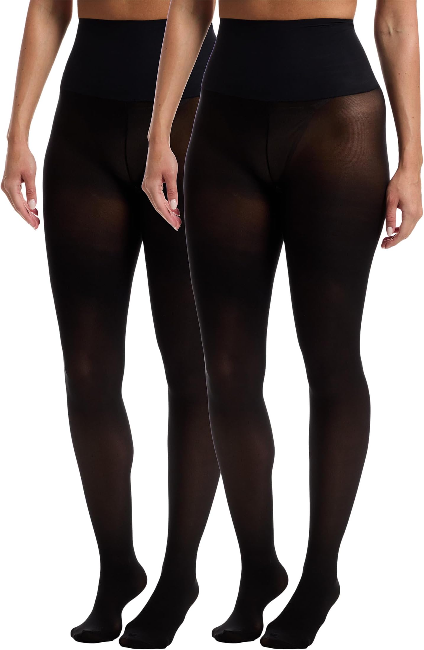 

Женские полупрозрачные колготки, 2 пары Commando, Black