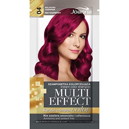 

Шампунь Multi Effect Keratin Complex Color Instant Color, 35 г — малиновый красный 04, Joanna