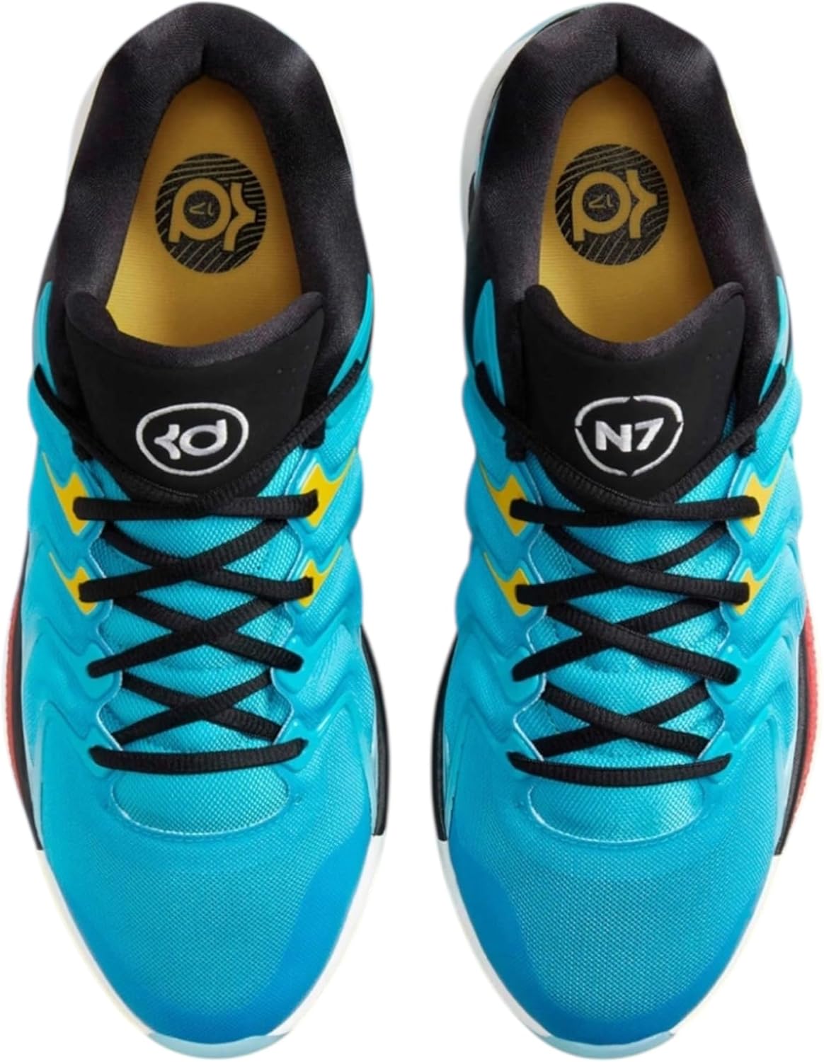 Мужские баскетбольные кроссовки Nike KD 17, белый/черный/красный/желтый/бирюзовый — фото 4