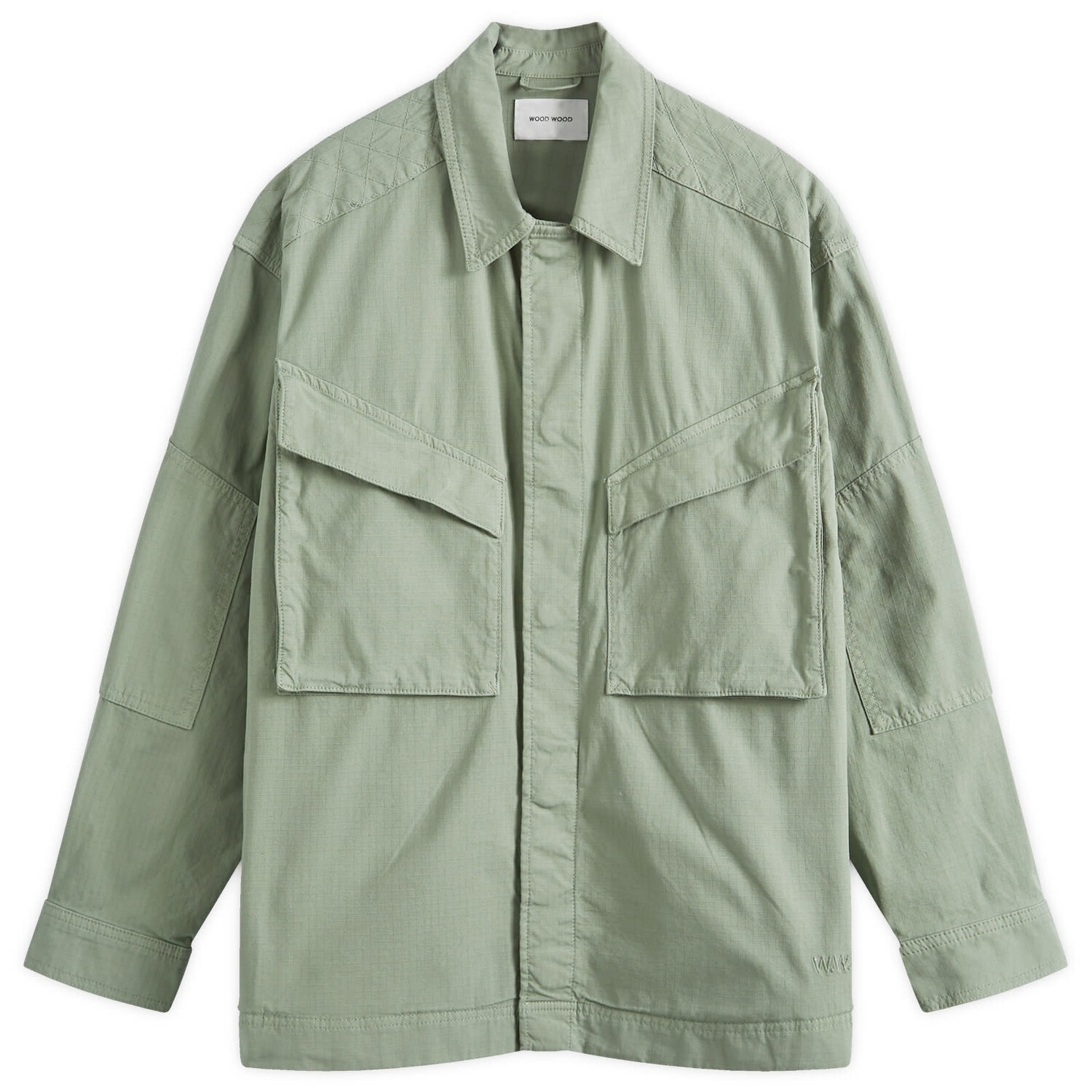 

Рубашка Wood Wood Panda Overshirt, цвет Seaweed