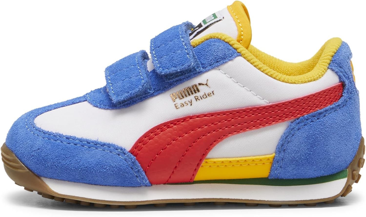 Детские кроссовки Puma Easy Rider на липучке (для малышей), белый/красный — фото 3