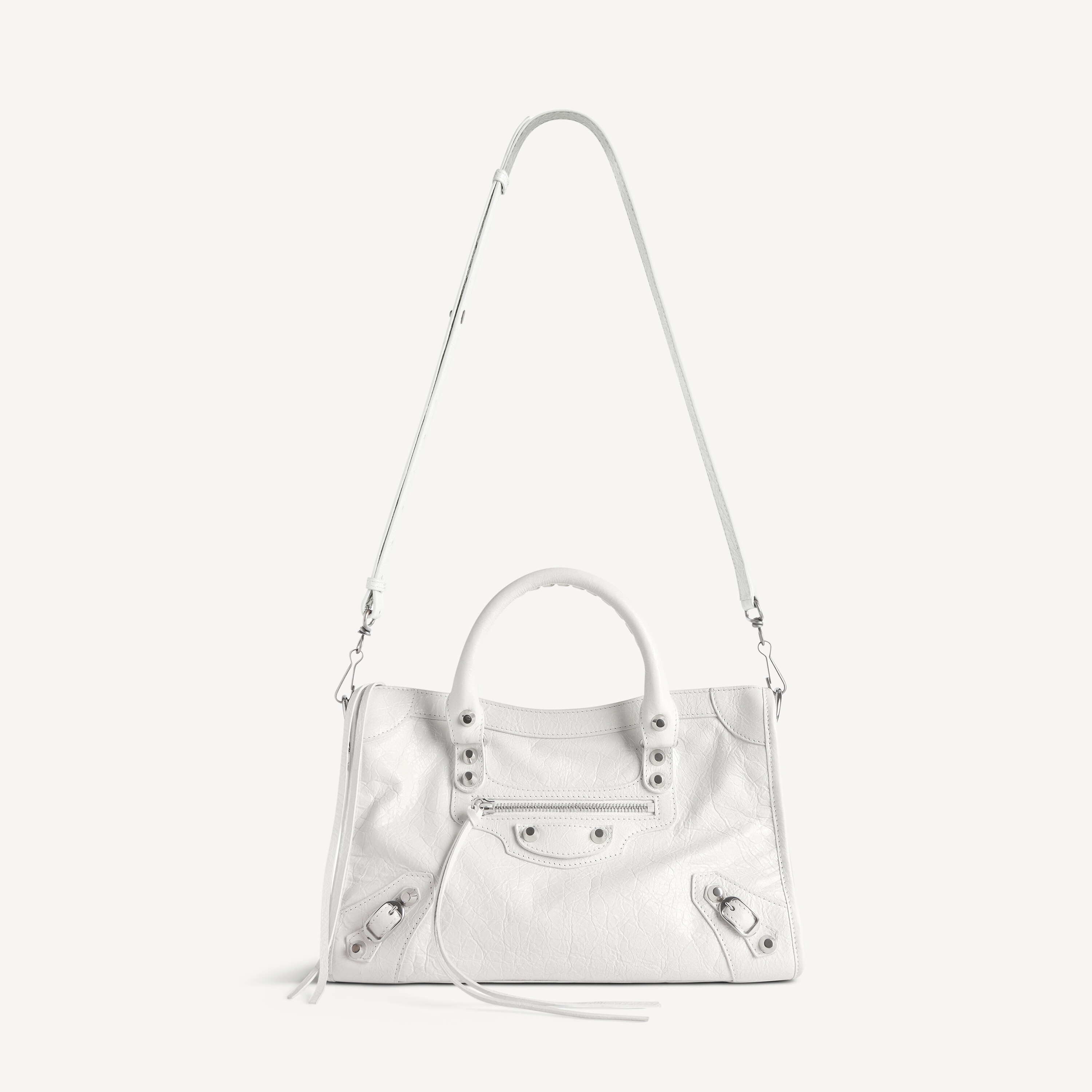 Сумка le city bag малая в оптическом белом цвете BALENCIAGA, оптический белый — фото 4