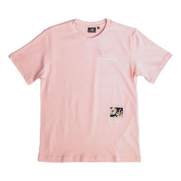 

Футболка New Balance daisy Printing Short Sleeve Unisex Pink Red, красный