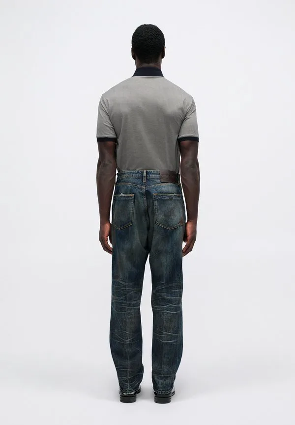 Брюки с карманами, джинсы свободного кроя Emporio Armani, Blue Denim — фото 4