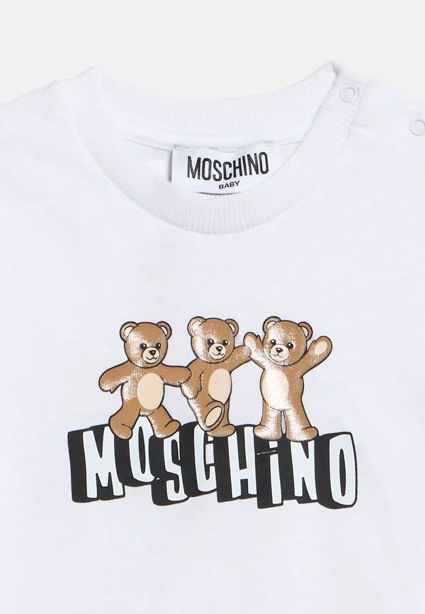 Футболка унисекс с принтом "дополнение к малышу" Moschino, Bianco Ottico — фото 4
