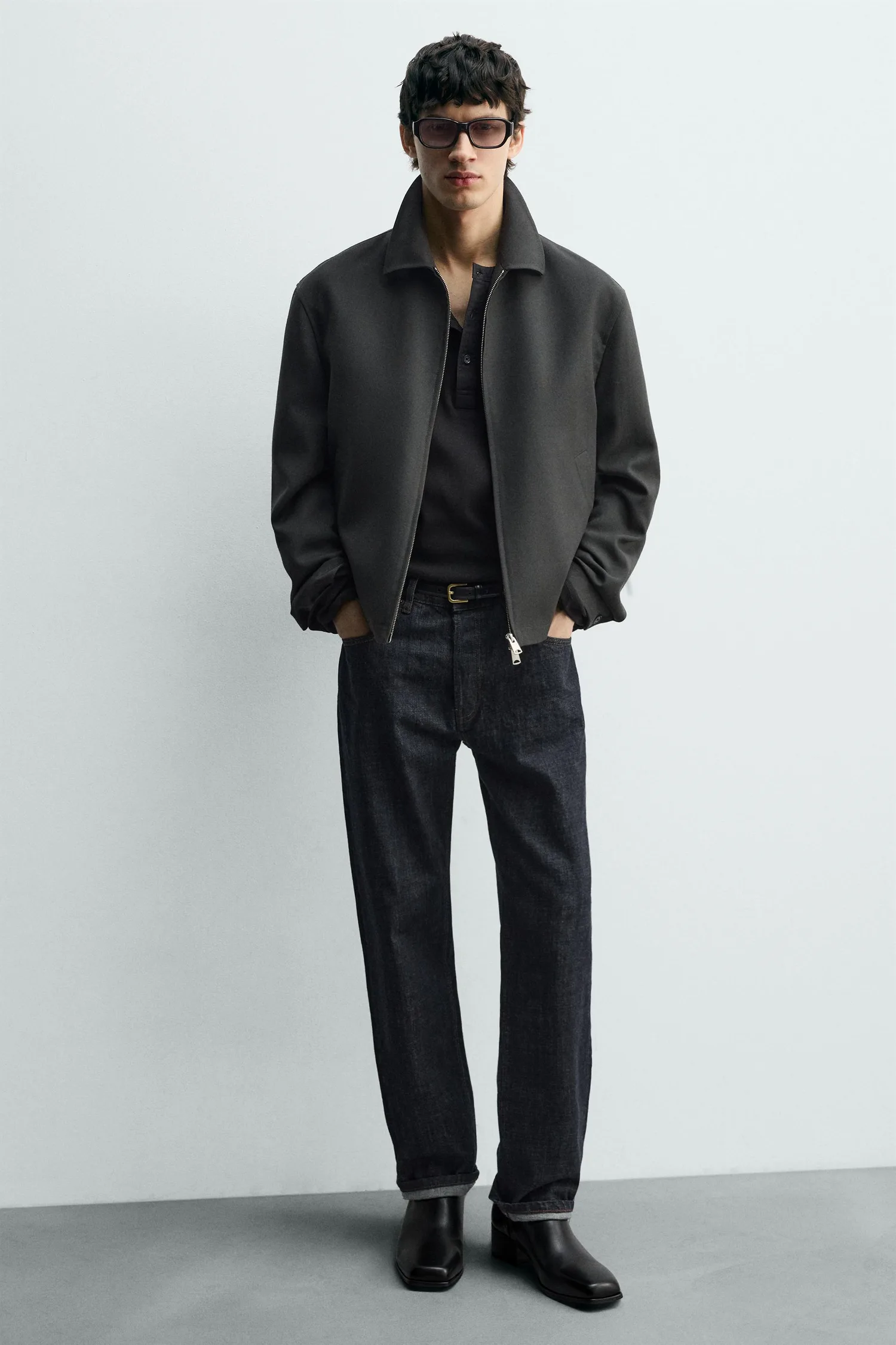 Элегантные кожаные ботинки Zara на каблуке, черные — фото 2