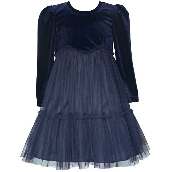 

Детское платье с бархатным верхом и сетчатой юбкой Bonnie Jean