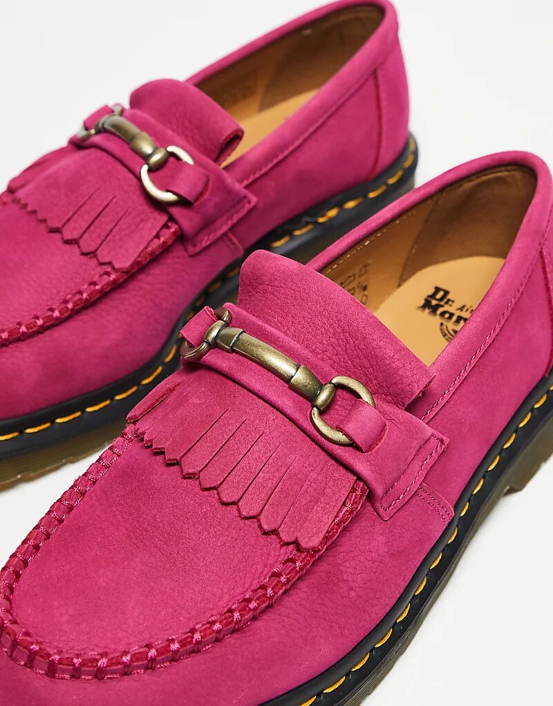 Лоферы Dr Martens Unisex Adrian с кисточками в цвете фуксия-розовый — фото 3