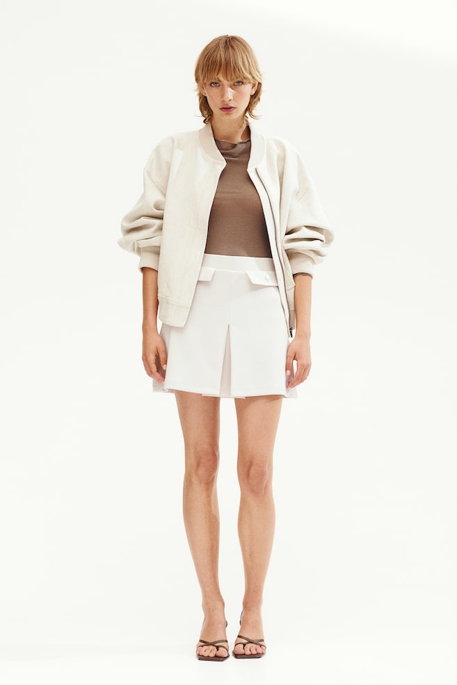 

Юбка со складками H&M, бежевый