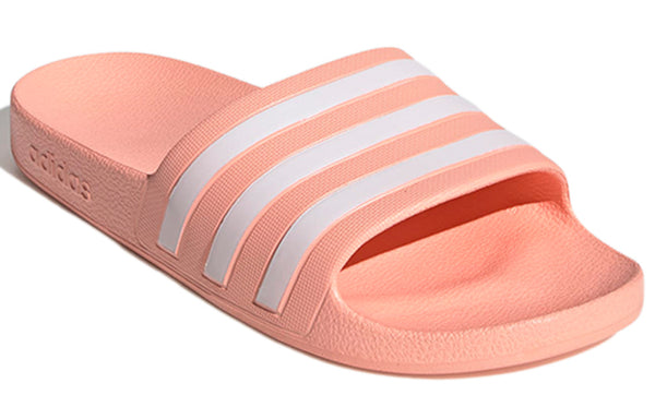 Тапочки adilette pink and white aqua Adidas, розовый — фото 3