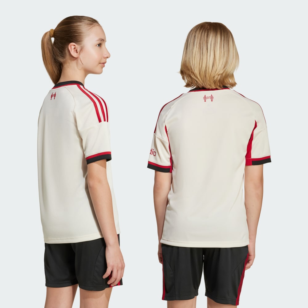 Джерси Adidas Liverpool FC 25/26 Away Jersey Kids, цвет Wonder White — фото 2