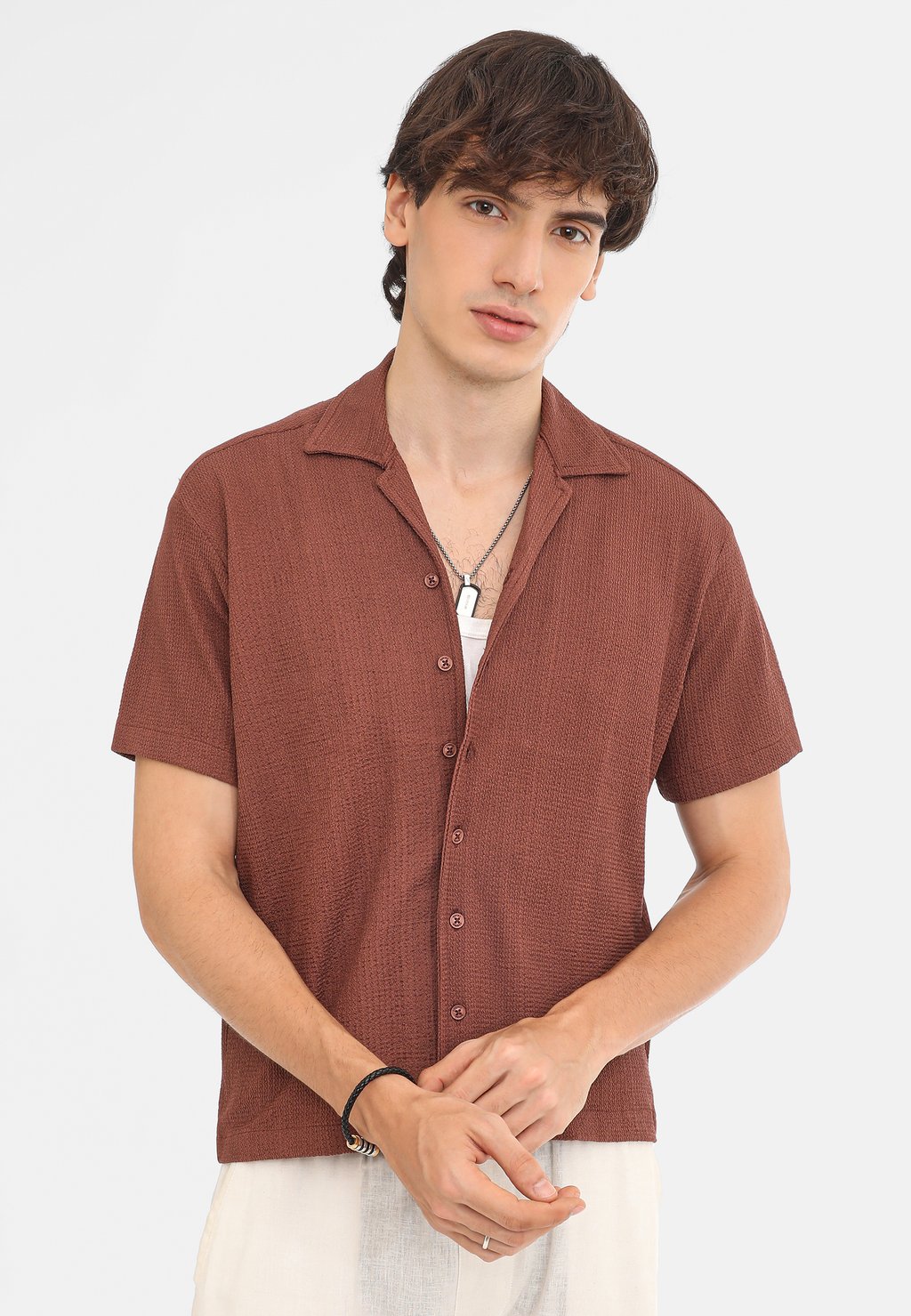 

Рубашка CASUAL TERRY Instafab, коричневый