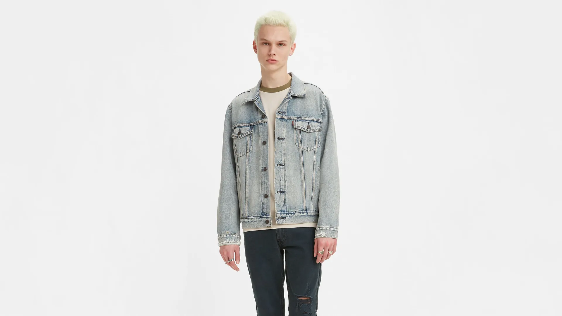 

Куртка дальнобойщика Levi's, цвет Still Water - Light Wash