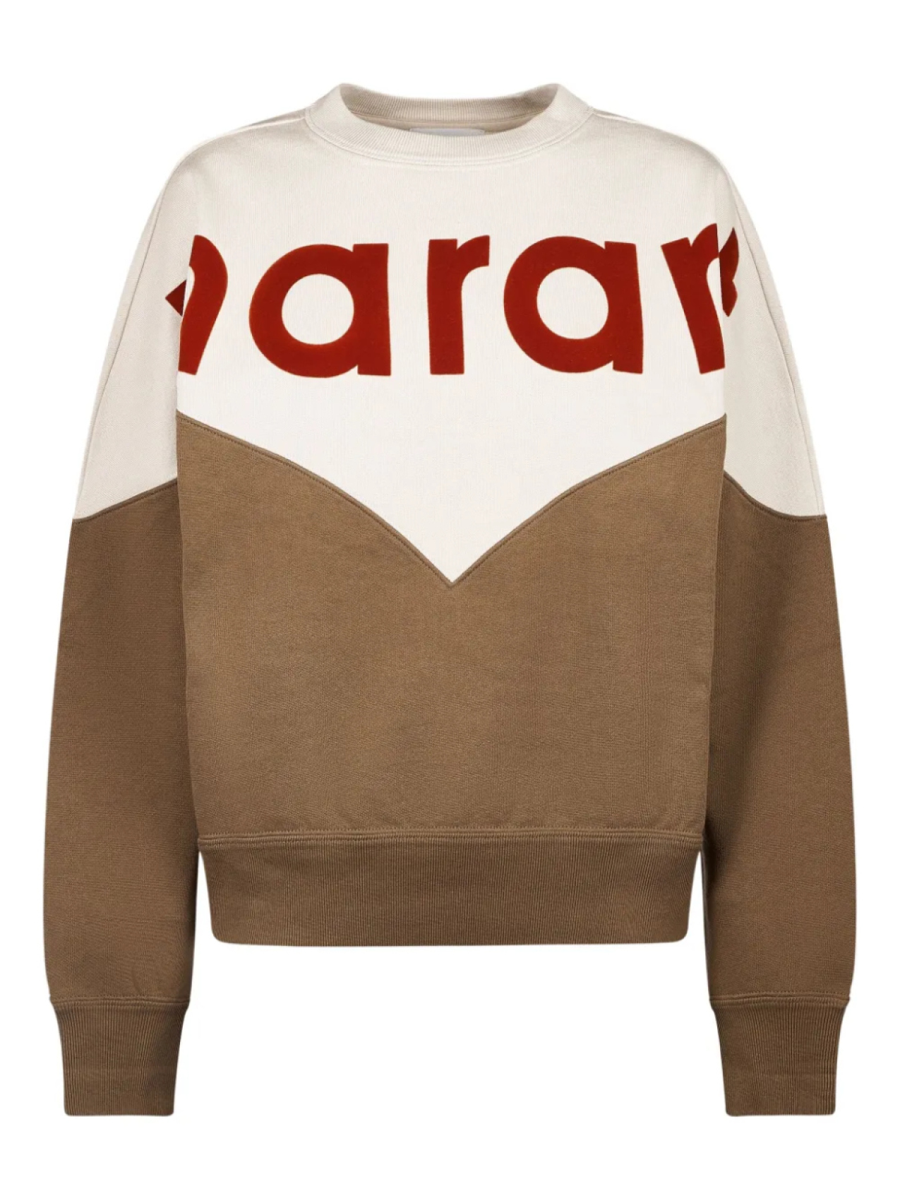 

Толстовка MARANT ÉTOILE в стиле колор-блок с логотипом, коричневый
