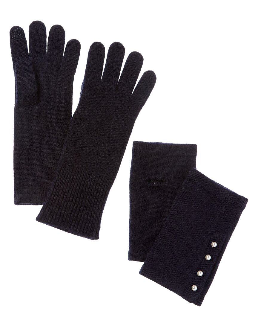 

Перчатки Hannah Rose 3-в-1 из искусственного кашемира с боковыми планками