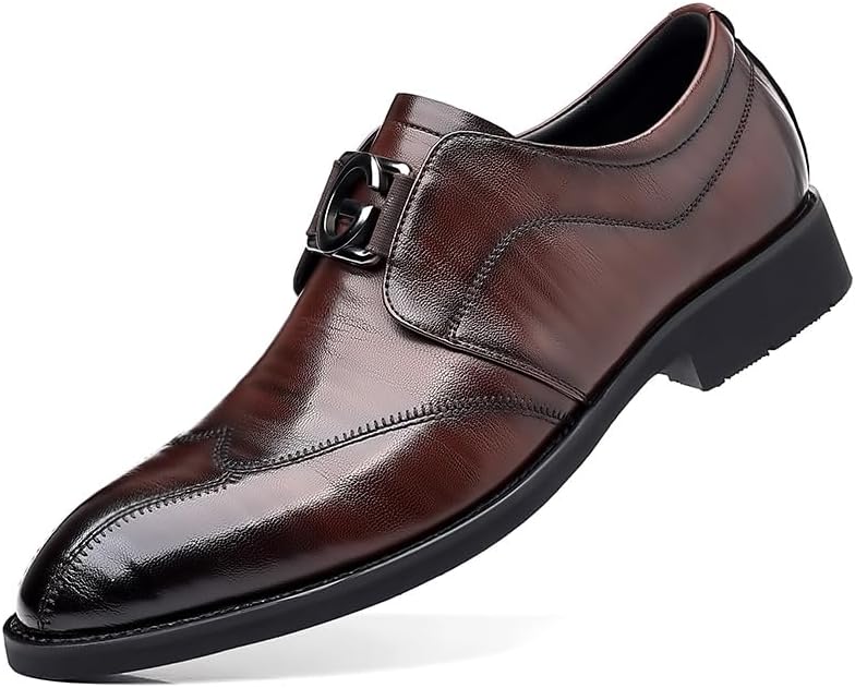 

Мужские деловые кожаные туфли с заостренным носком Tgrnfhkpyy, коричневый