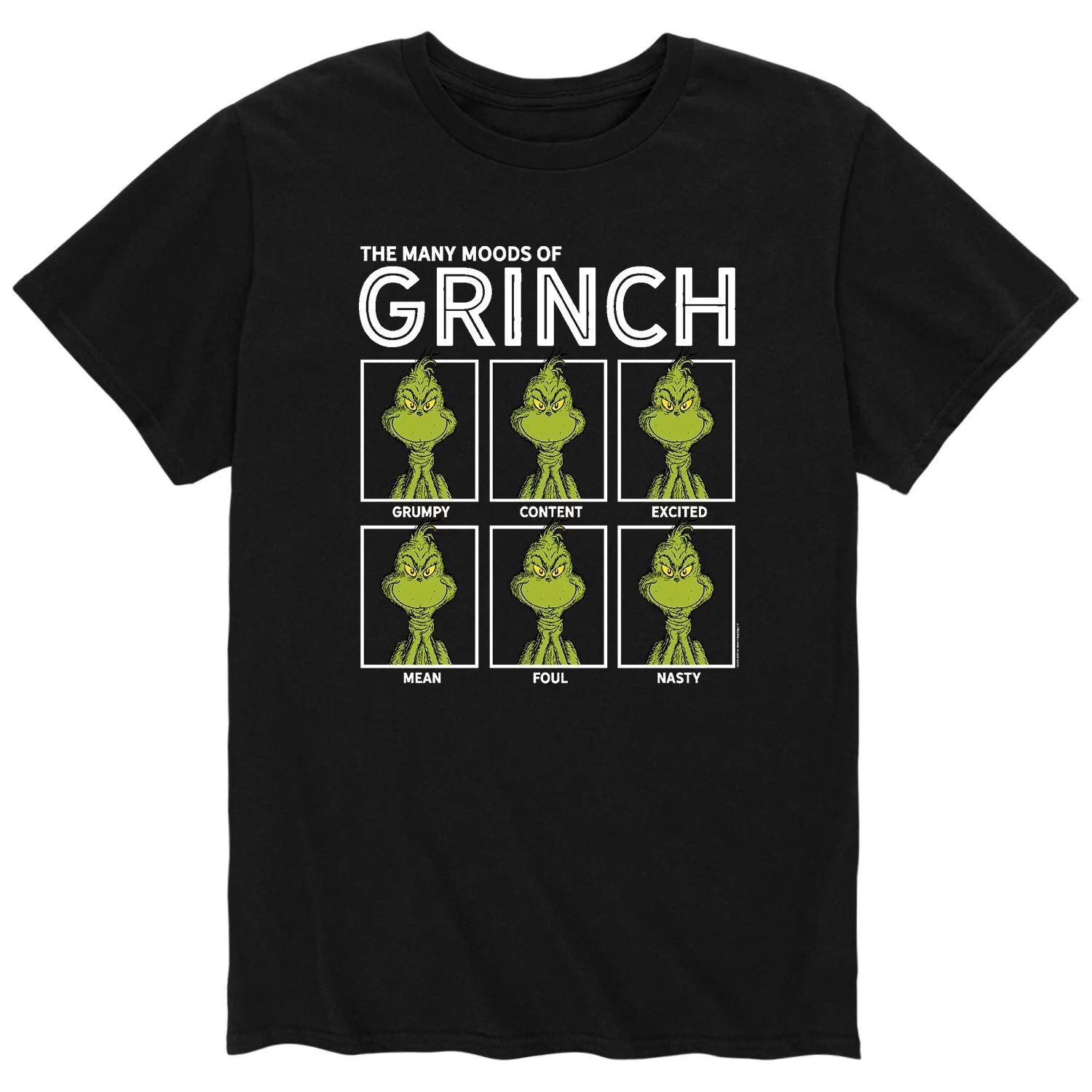 

Мужская футболка Dr. Seuss The Grinch Moods Licensed Character
