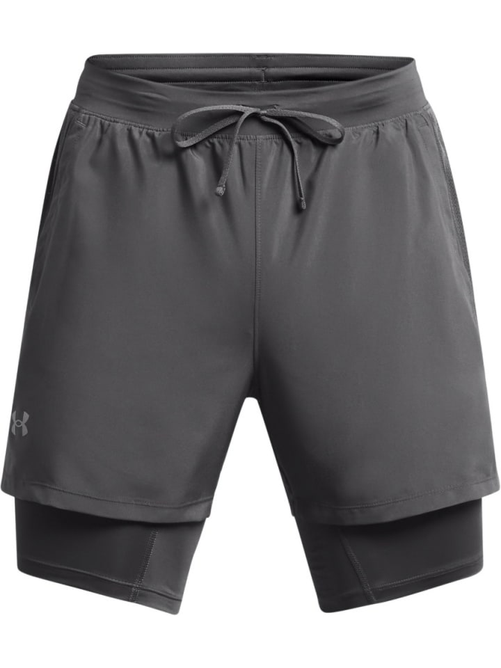 

Тканевые шорты Ua Launch 5'' 2-In-1 Shorts Under Armour, серый