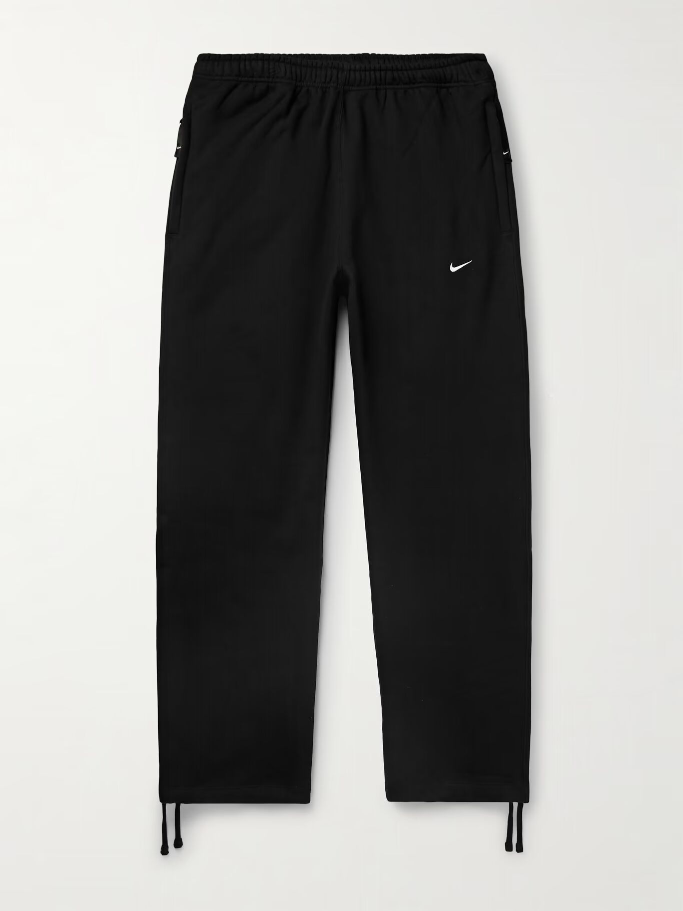 

Спортивные брюки Solo Swoosh Straight-Leg из хлопчатобумажной смеси с вышитым логотипом NIKE, черный