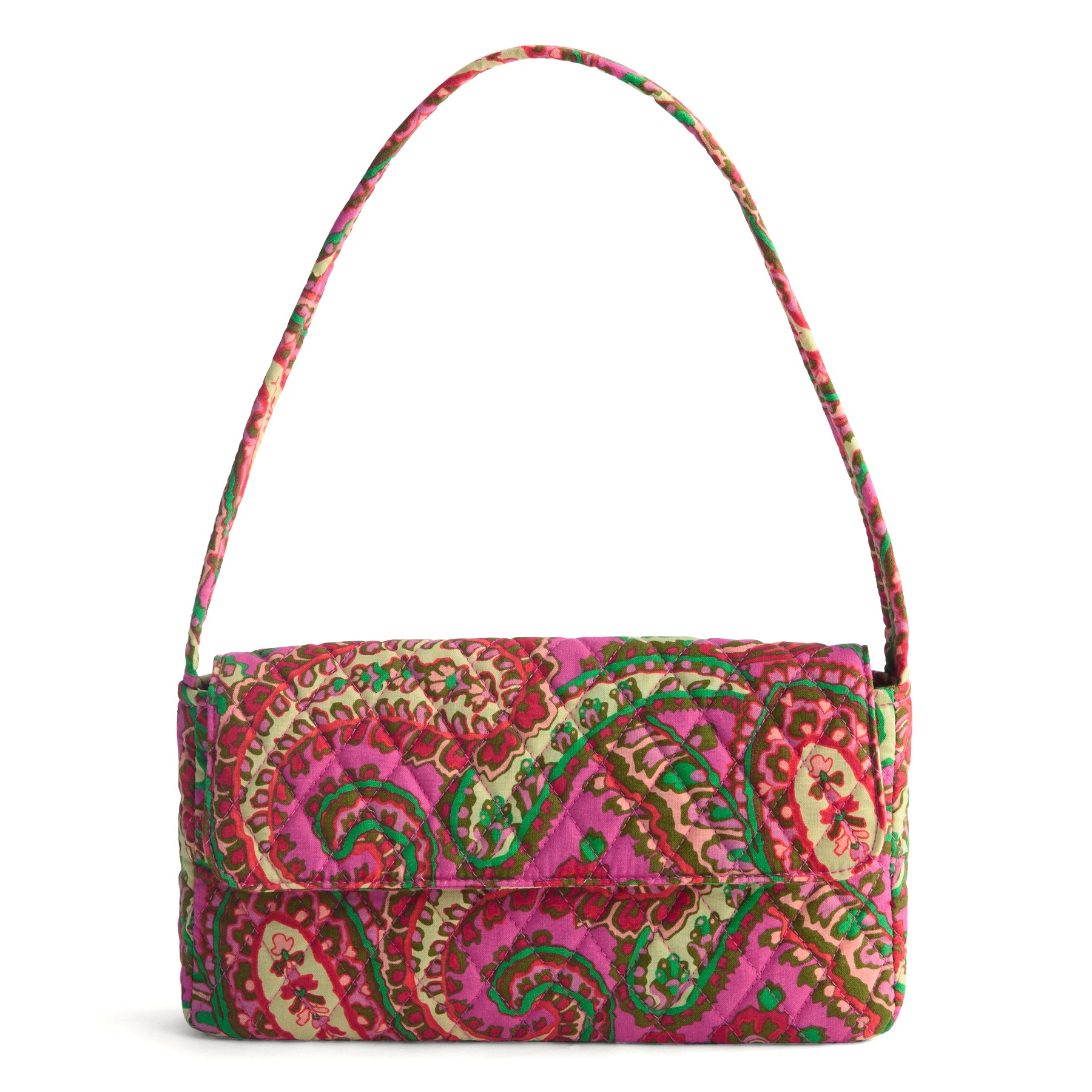 

Хлопковая сумка-клатч с клапаном на плечо Vera Bradley, розовый