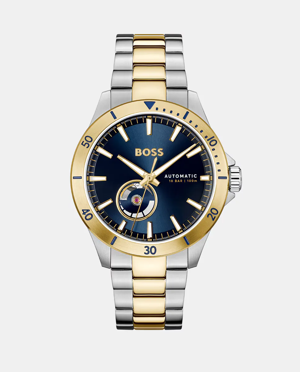 

Двухцветные мужские часы Troper Automatic 1514201 из стали Boss, мультиколор