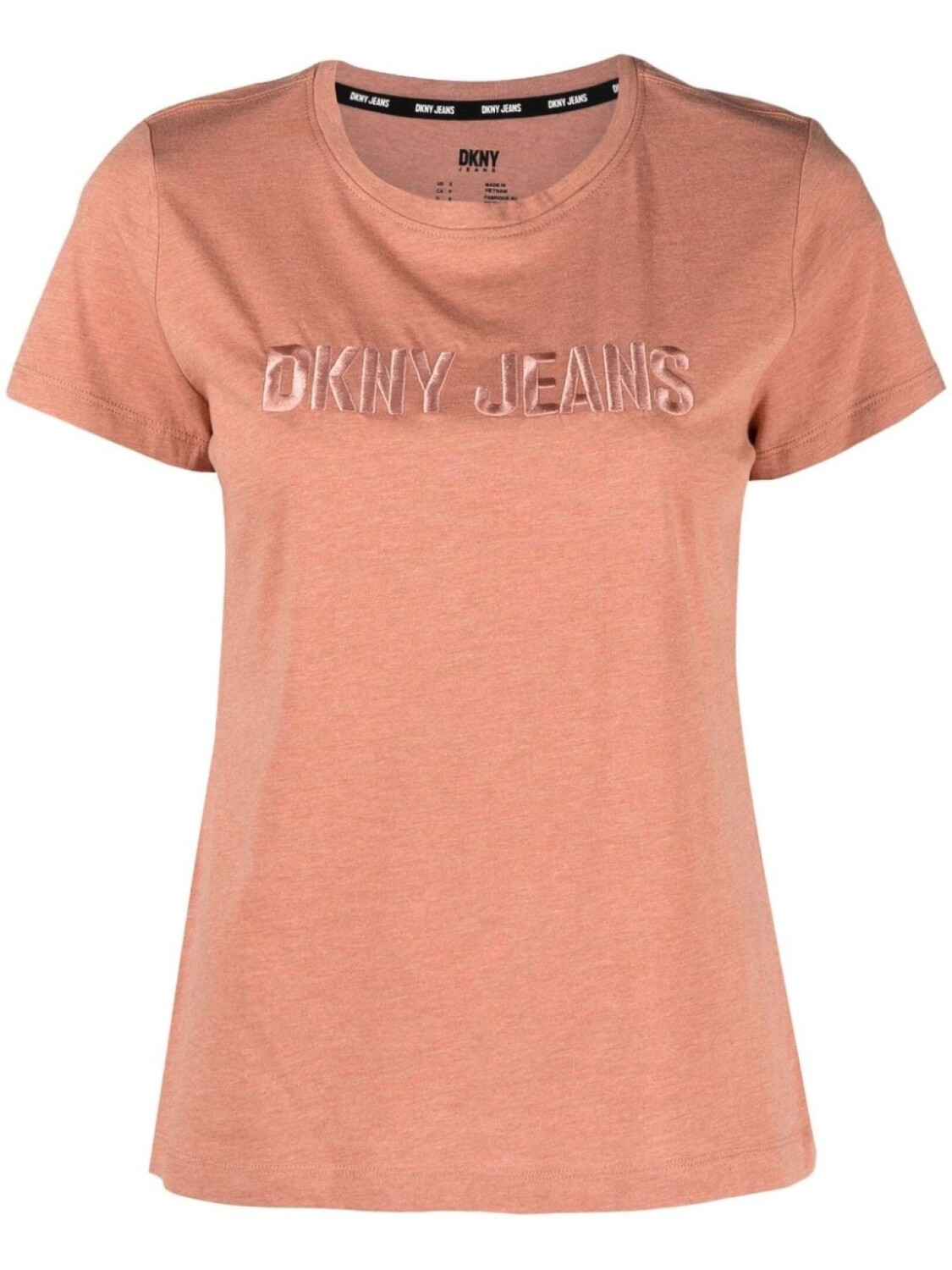 

DKNY футболка с тисненым логотипом, розовый