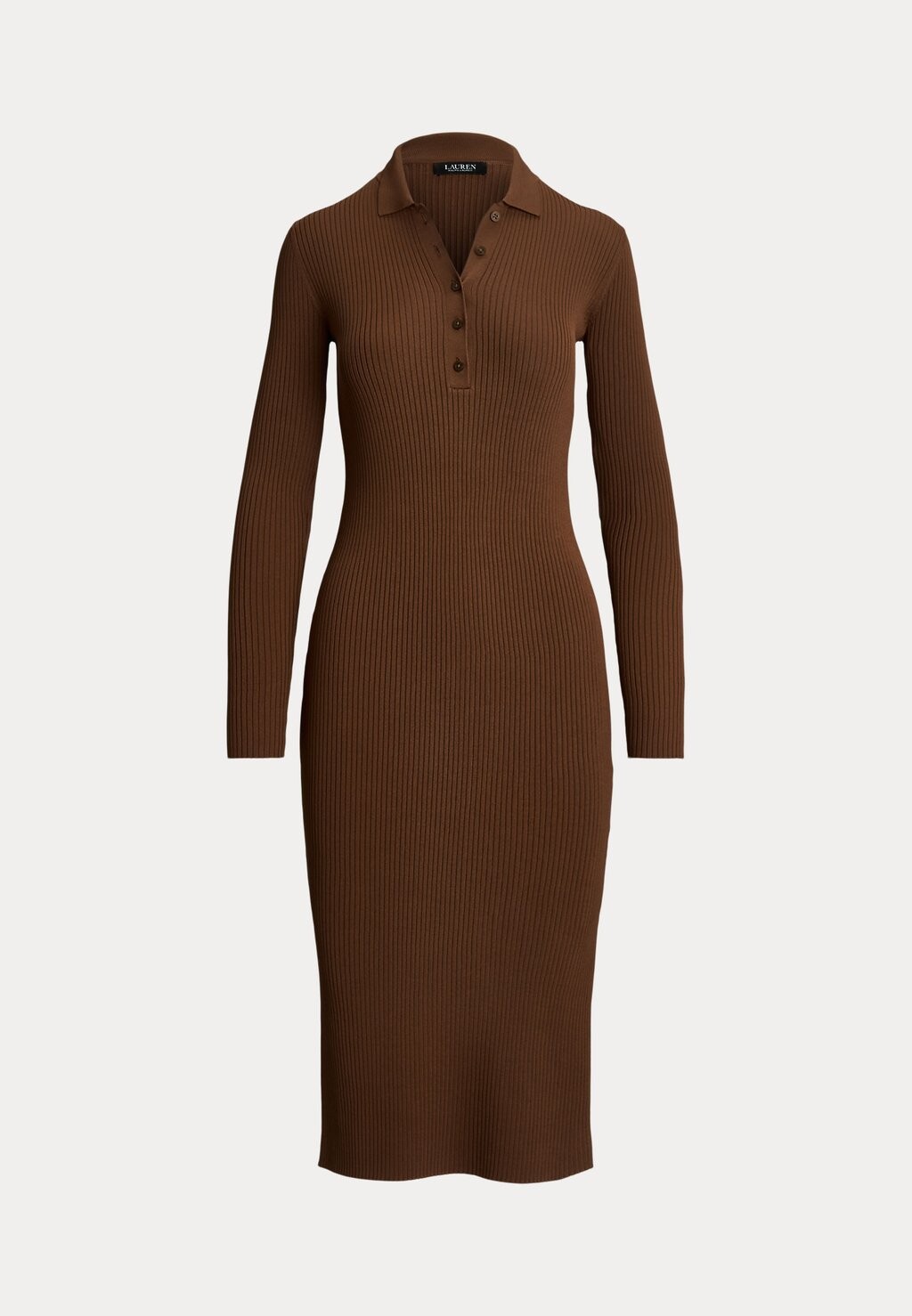 

Платье-джемпер RIB KNIT POLO DRESS Lauren Ralph Lauren, цвет Cognac