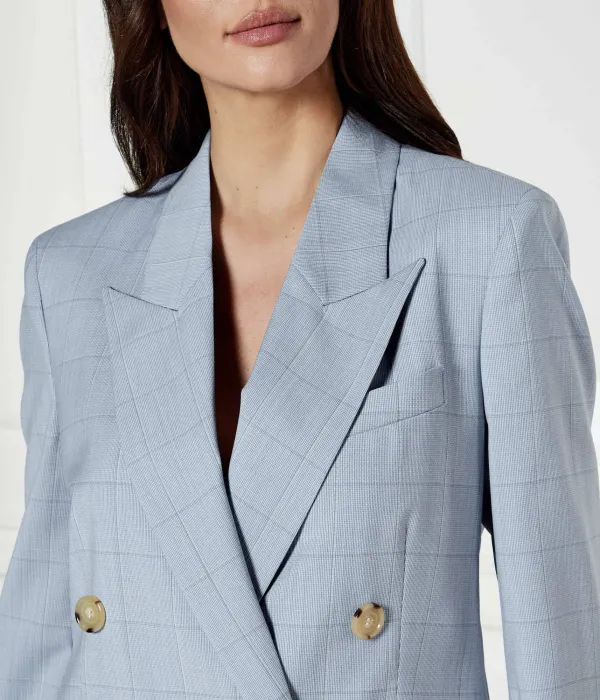 Элегантная шерстяная куртка jaleto3 Regular fit Boss, синий — фото 4