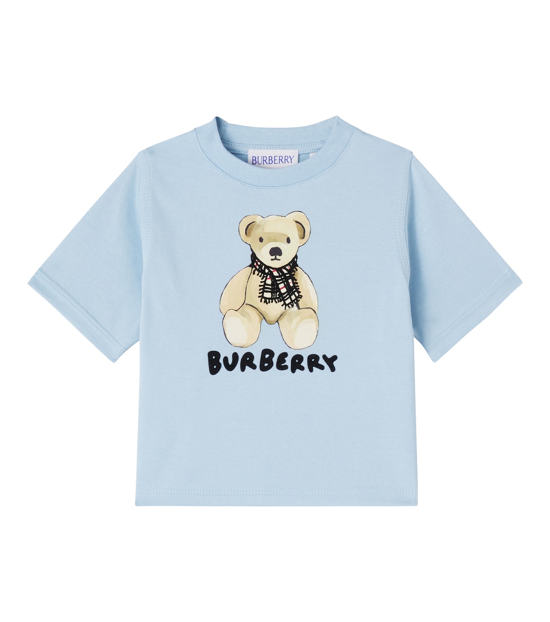 

Футболка Thomas Bear из хлопкового джерси Burberry Kids, Cloud Blue