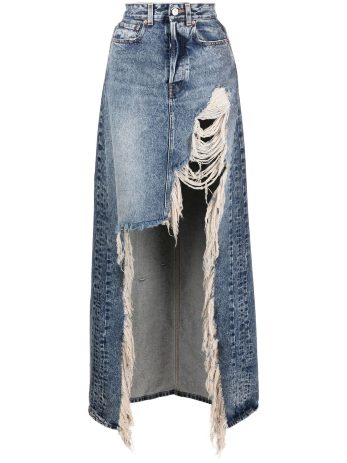 

VETEMENTS джинсовая юбка с прорезями, синий