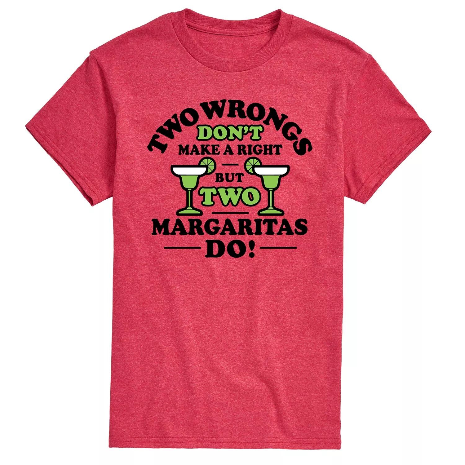 

Мужская футболка с рисунком Two Wrongs Right Margaritas Licensed Character