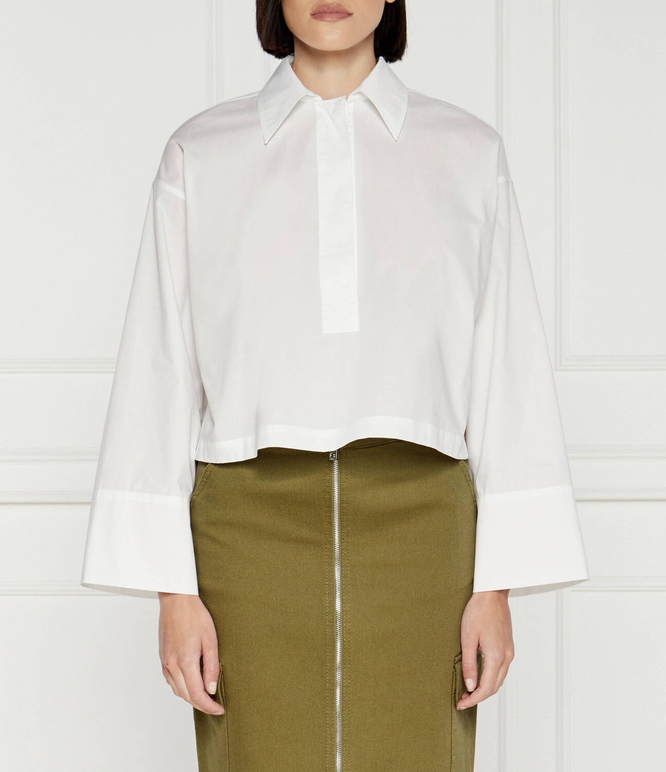 

Рубашка MAX&Co. AIA Cropped Fit, белый