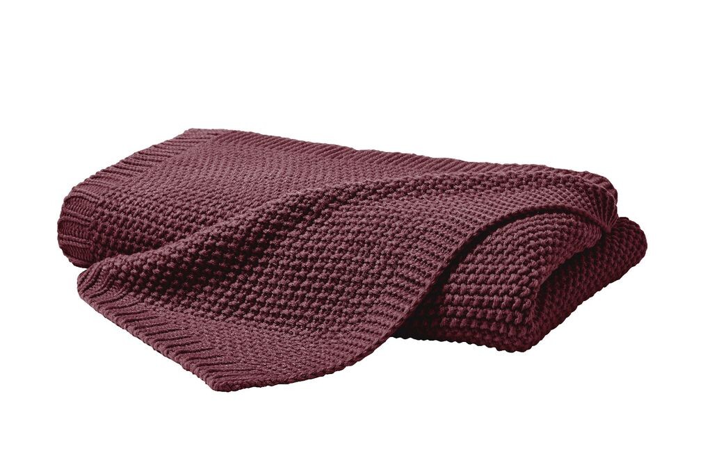 

Вязаное одеяло ALMA MARSALA 130х170см, Jekatex