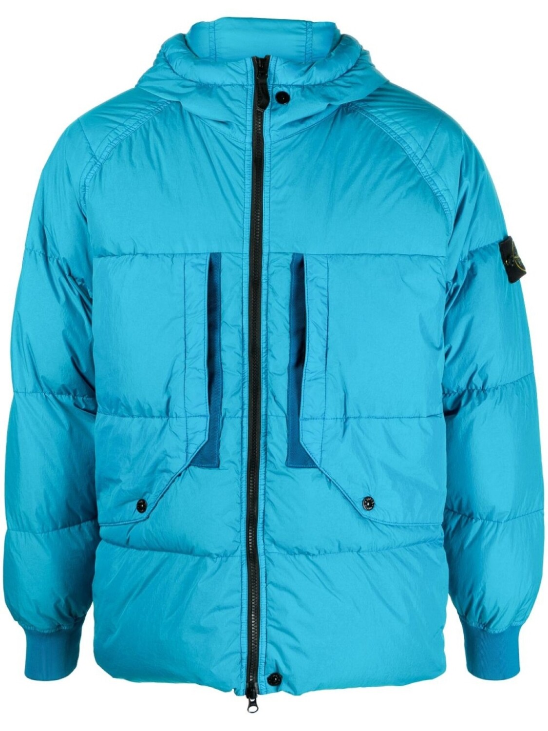 

Пуховик с нашивкой Compass Stone Island, синий