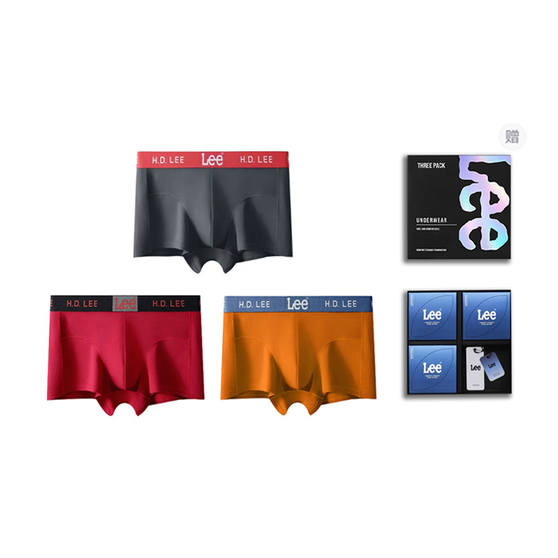 

Подарочный набор мужских трусов боксеров 3 шт Lee, оранжевый