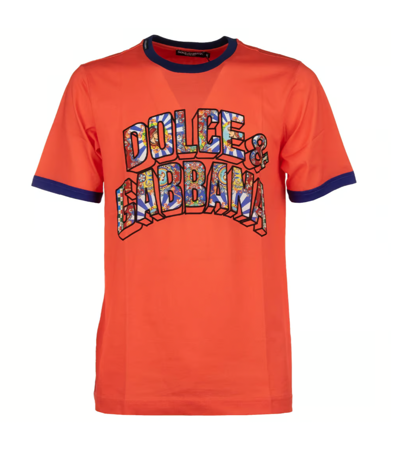 

Оранжевая хлопковая мужская футболка Dolce & Gabbana