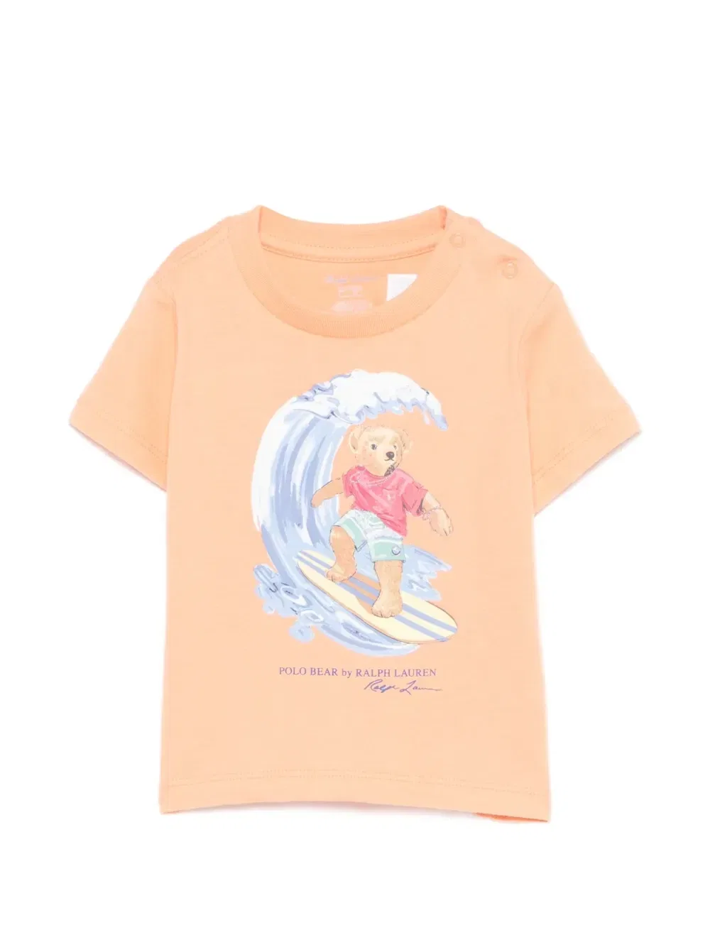 Хлопковая футболка Polo Ralph Lauren Kids, оранжевый