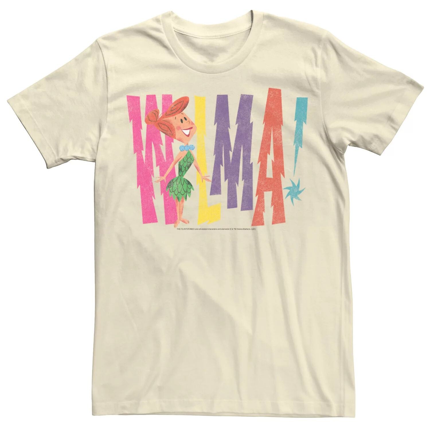 

Мужская винтажная потертая футболка The Flintstones Wilma Licensed Character