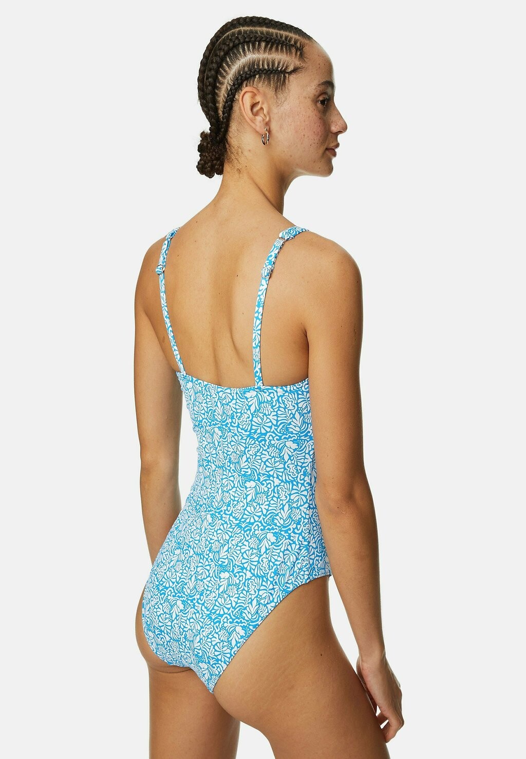 

Купальник Tummy Control Marks & Spencer, пестрый светло-голубой