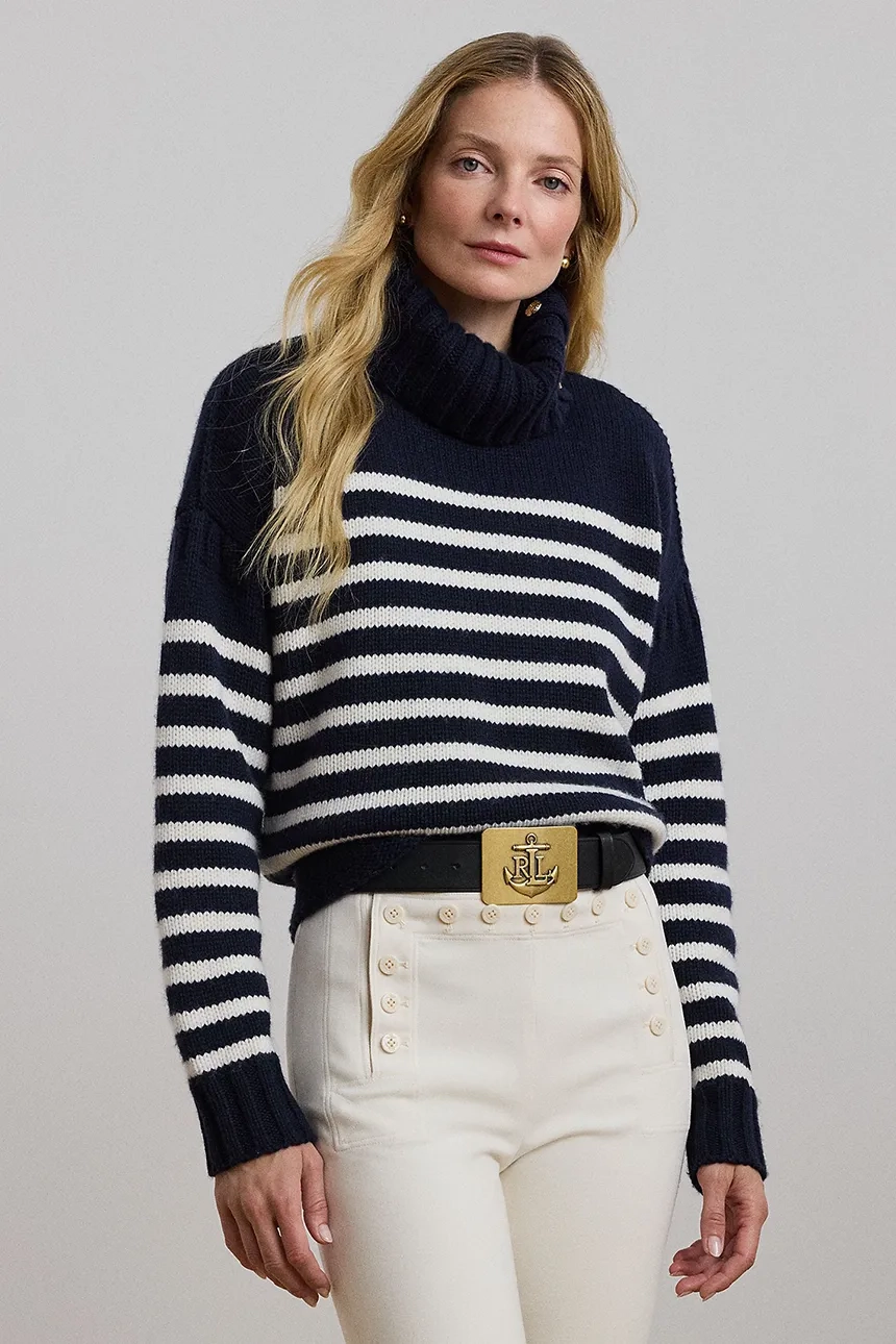 

Шерстяной свитер Lauren Ralph Lauren, темно-синий