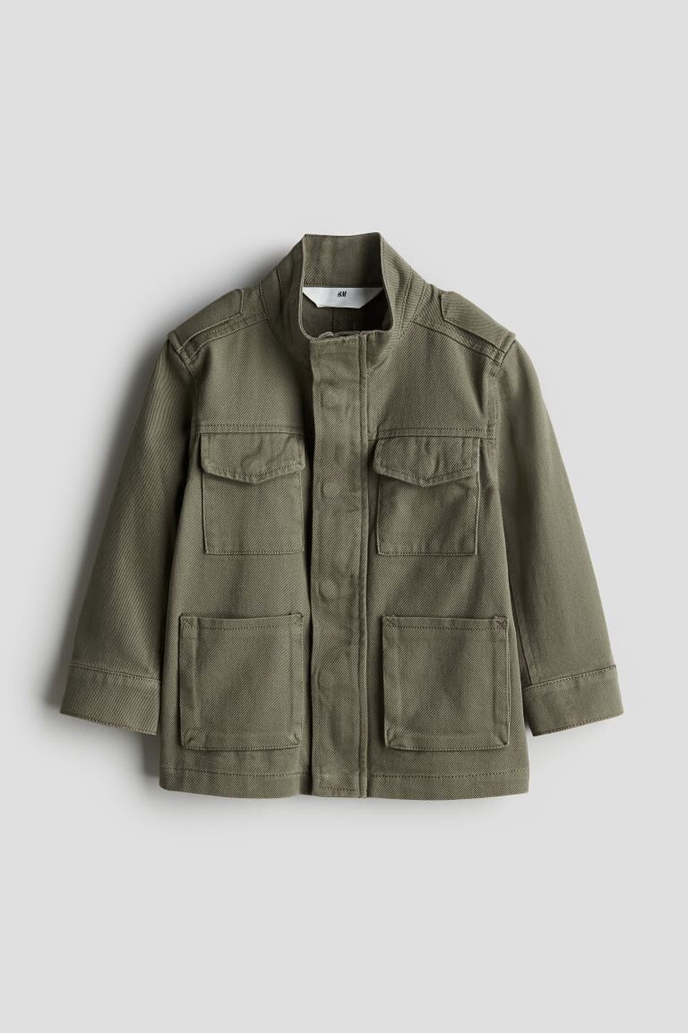 

Практичная куртка из хлопкового твила H&M, хаки