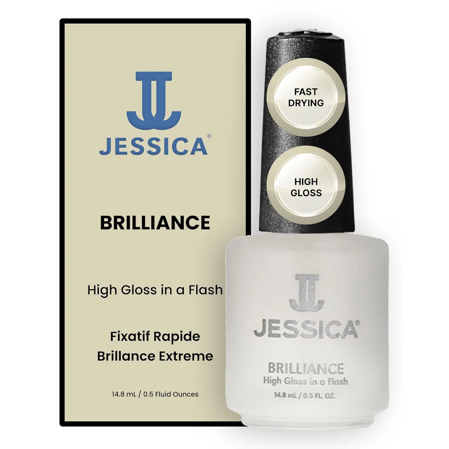 Быстросохнущее верхнее покрытие JESSICA Brilliance, 14.8 мл Jessica