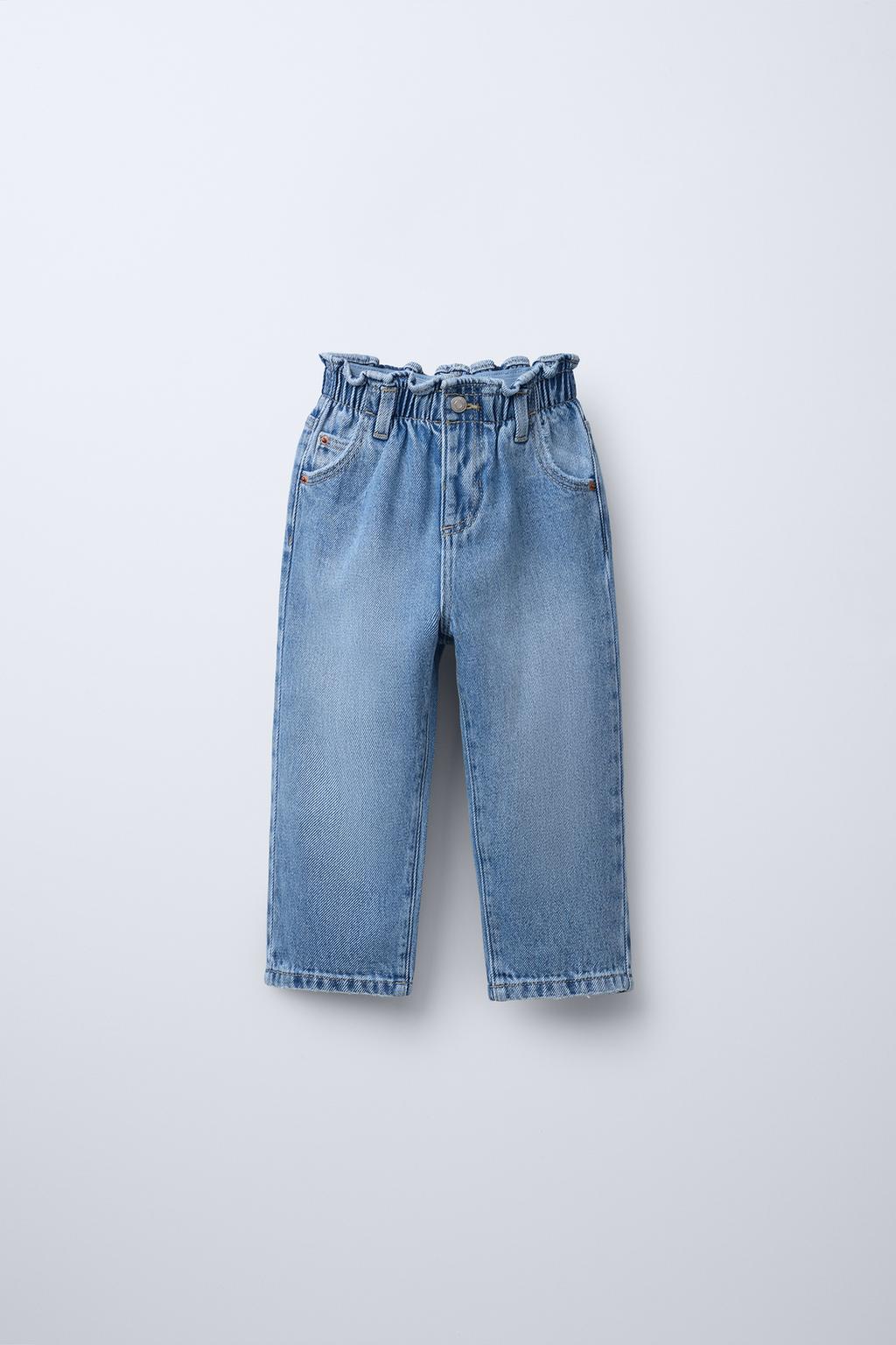 

Мешковатые джинсы с карманами в форме сердца ZARA, синий