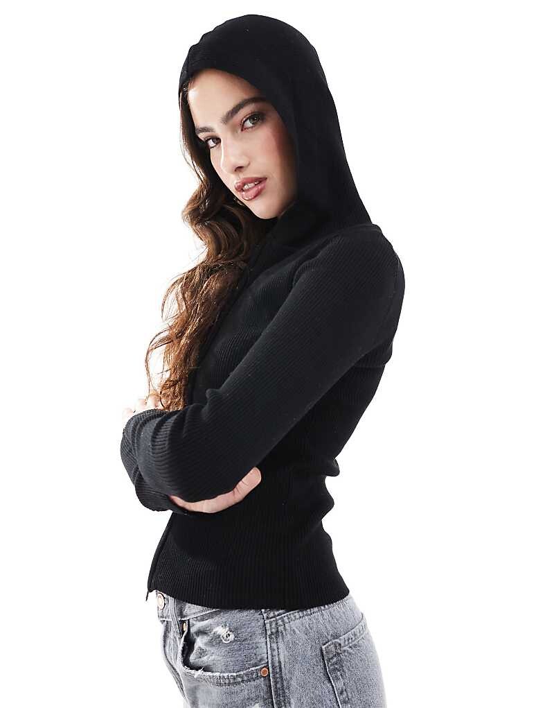 

Stradivarius – толстовка черного цвета на двусторонней молнии